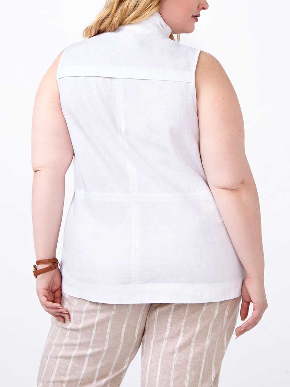 Button Up Linen Vest Penningtons