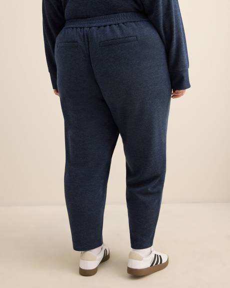 Pull-On Barrel-Leg Knit Pant