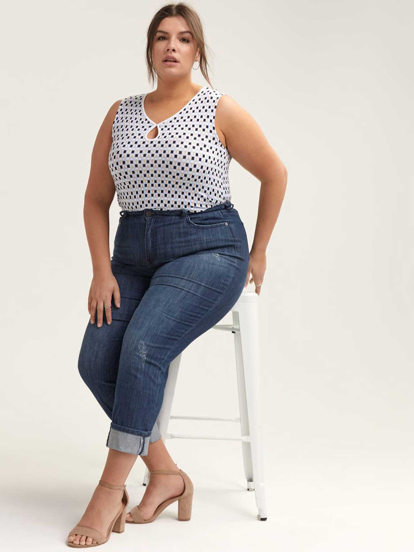 plus size girlfriend jeans