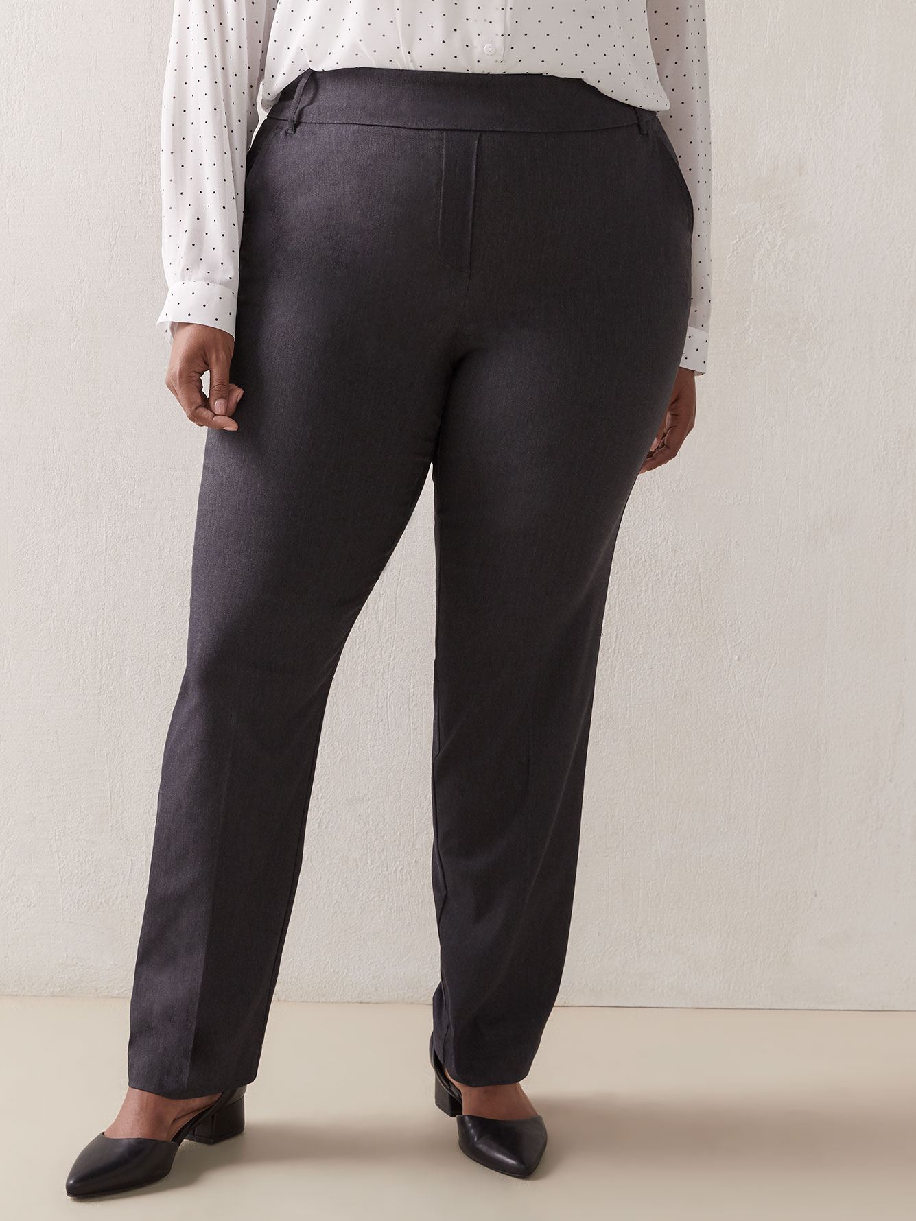 Petite, Straight Leg Solid Pant - In Every Story