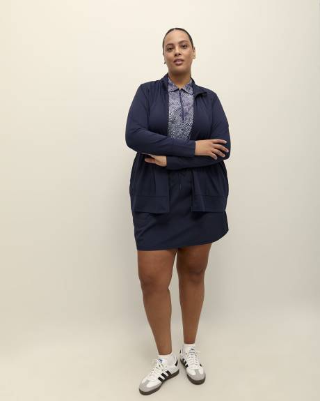 Textured Mock Neck Zipped Jacket - Active Zone