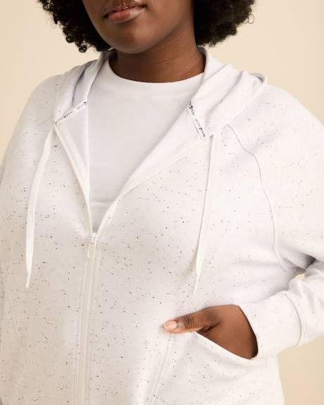 Responsible, Hooded Jacket in Nep Yarn with Zipper - Active Zone