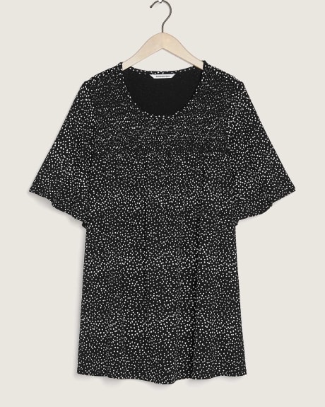 Responsible, Printed Tunic With Flutter Sleeve - In Every Story
