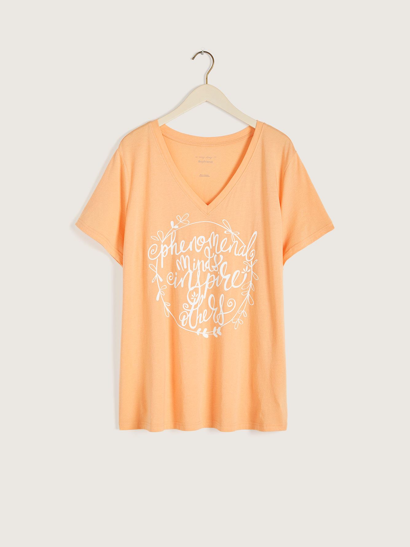 Graphic VNeck Boyfriend TShirt In Every Story Penningtons