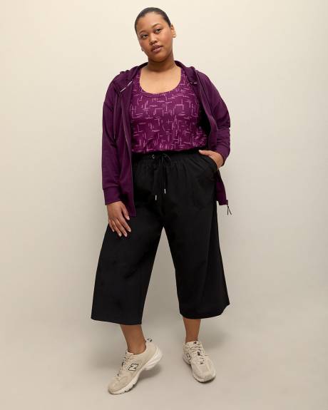 Pantalon court extensible à jambe large, tissu responsable - Active Zone