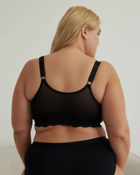 Front-Closure Wirefree Lace Bra with Removable Pads - ti Voglio