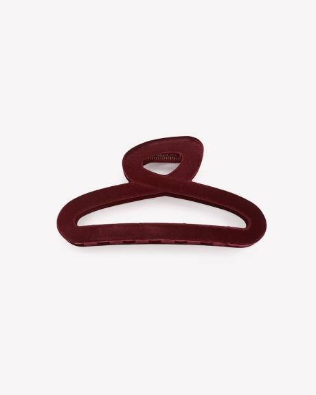 Burgundy Velvet Hair Claw