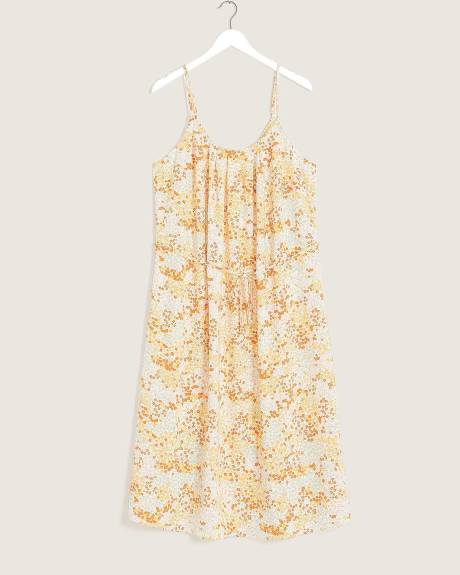 Robe mi-longue fleurie sans manches - Addition Elle