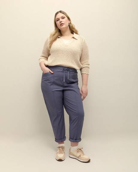 Cotton Tapered-Leg Pant