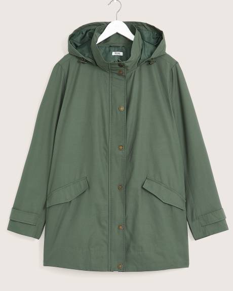 Water-Repellent Hooded Jacket