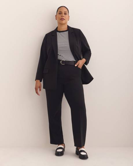 Pantalon de ville noir à jambe droite