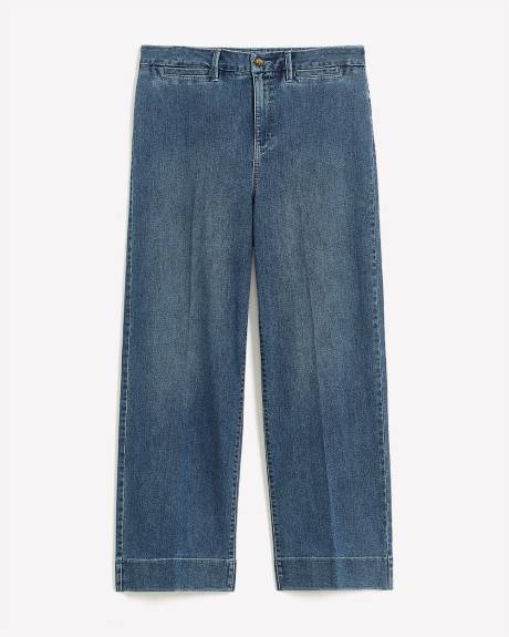 Pantalon en denim à jambe large, tissu responsable - Addition Elle