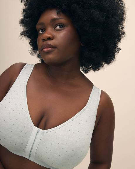 Front-Closure Dotted Cotton Bra - ti Voglio