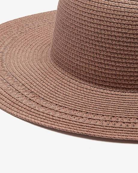 Pink Wide-Rim Straw Hat