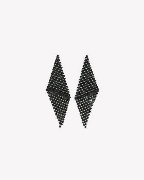 Boucles d'oreilles à mailles noires