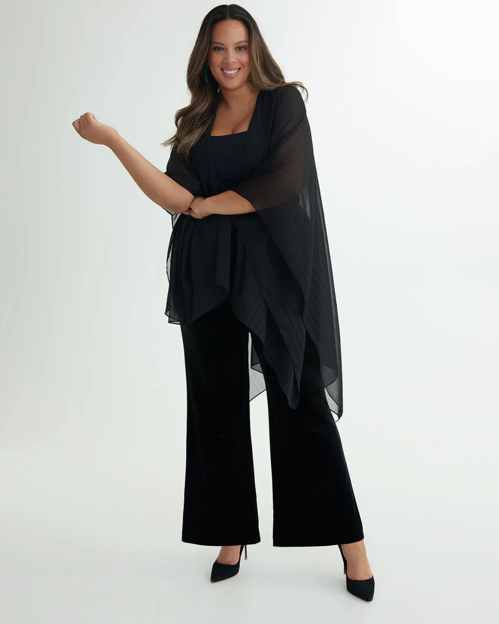 lightweight shawl with sleeves
