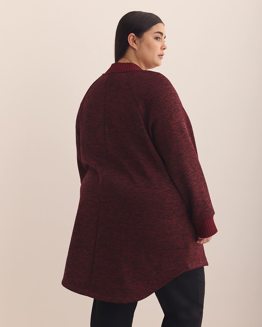 Long Bonded Fleece Bomber Jacket - Active Zone Long Bonded Fleece Bomber Jacket - Active Zone