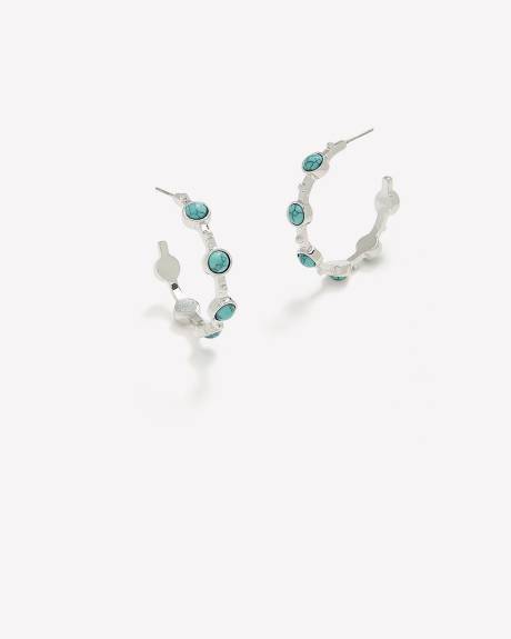 Open Hoop Western-Style Earrings