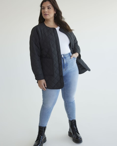 Veste-chemise matelassée unie