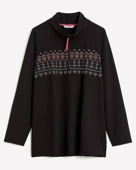 Half-Zip Fair Isle Pullover - Active Zone