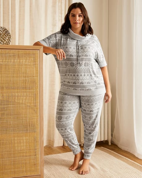 Pantalon de jogging pyjama avec panneaux latéraux - tiVOGLIO