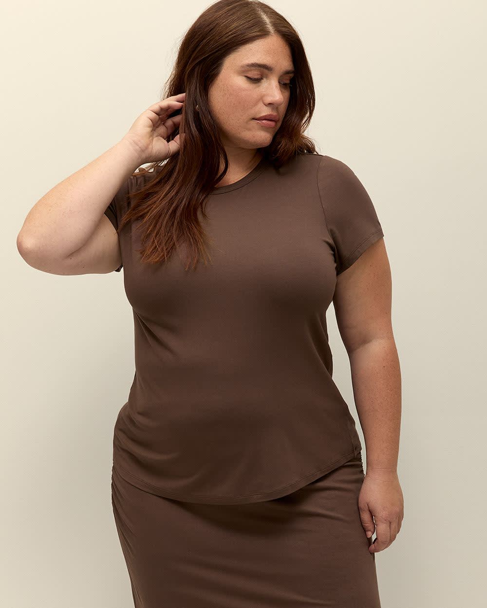 Crewneck Cap-Sleeve Baby Tee