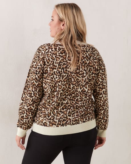 Animal-Print Sweater With Crew Neck - In Every Story