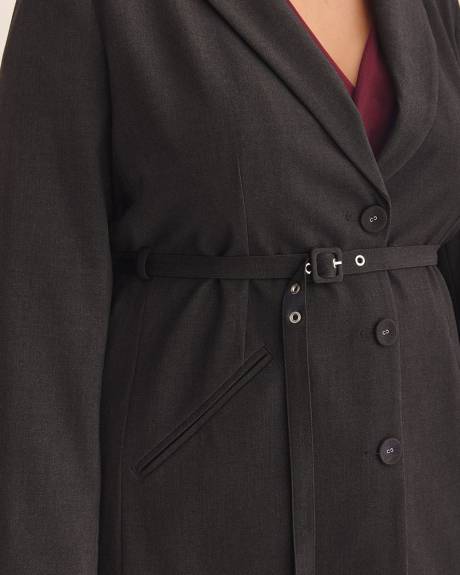 Veston à simple boutonnage avec ceinture à la taille