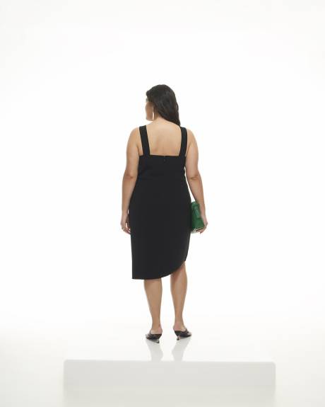 Robe courte noire ajustée asymétrique - Addition Elle