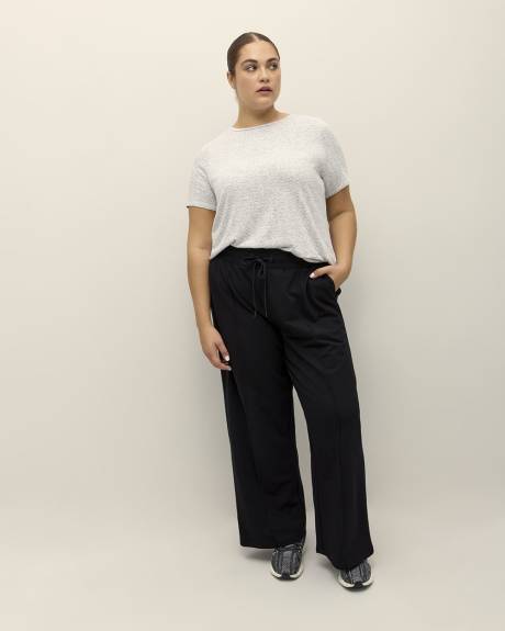 Pantalon à taille haute et jambe large en molleton - Active Zone