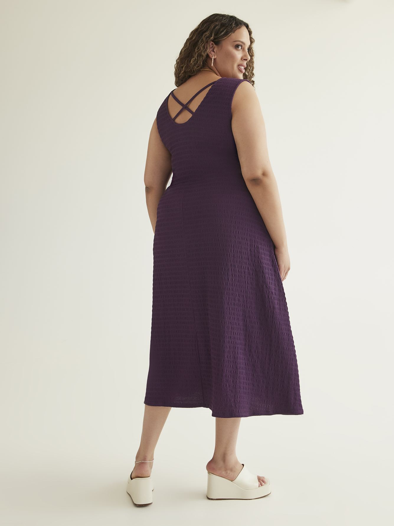 Purple Sleeveless Maxi Empire Dress | Penningtons