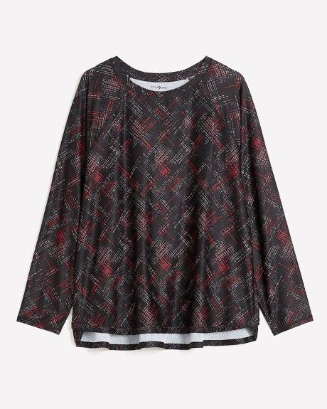 Printed Modern-Fit Long-Sleeve Crewneck T-Shirt - Active Zone