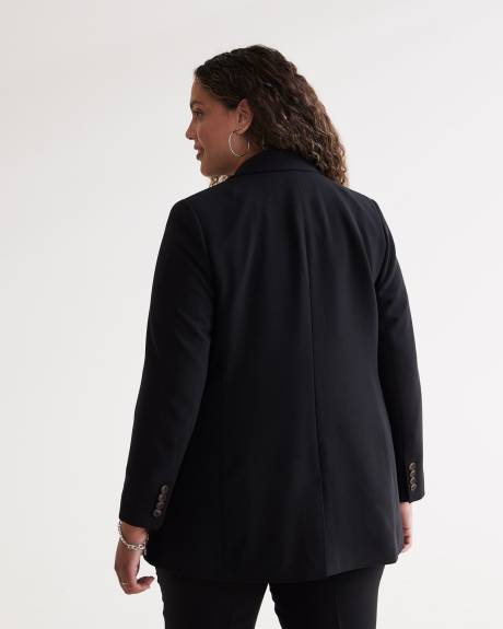 Fluid Double-Breasted Suit Blazer
