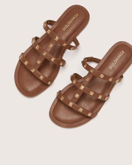 Extra Wide Width, Cage Studded Sandals