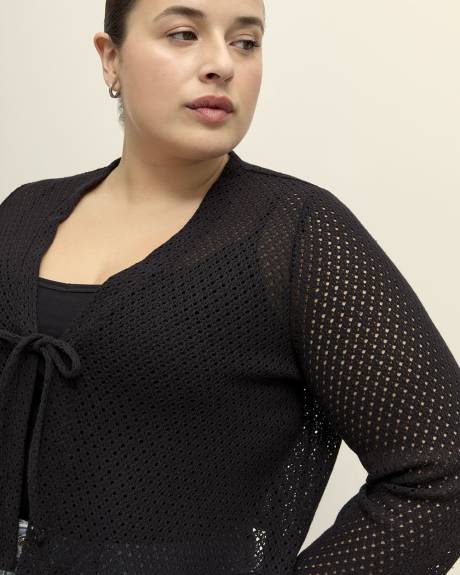 Cardigan noué à manches cloches