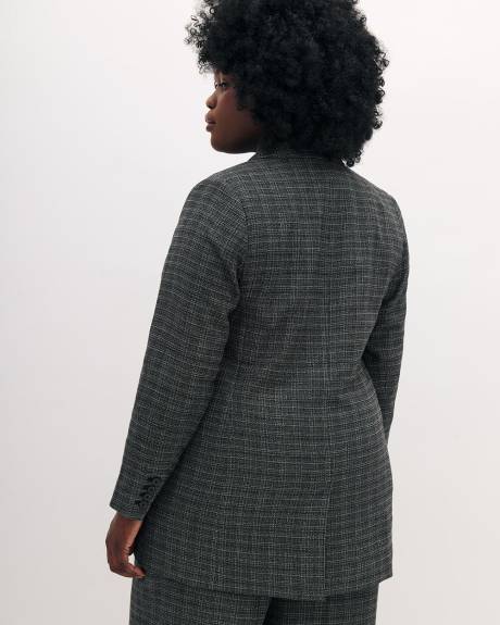 Plaid Fitted Blazer - Addition Elle