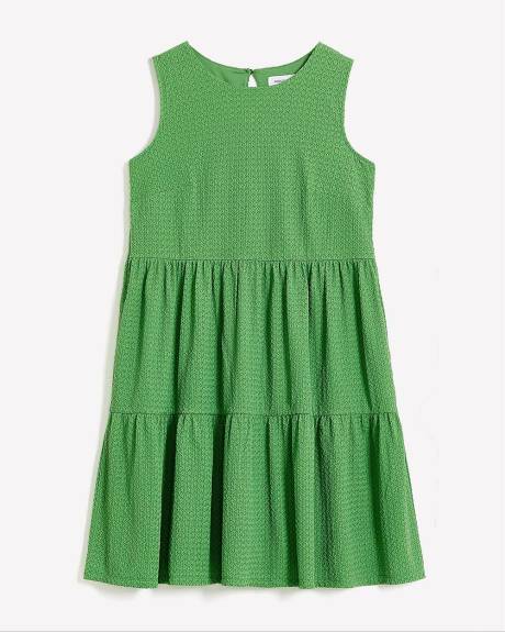 Sleeveless Tiered Swing Dress - Addition Elle