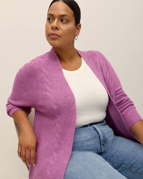 Cable Knit Tunic Cardigan