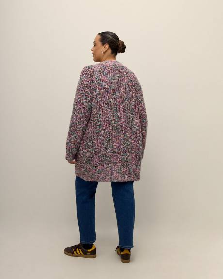 Open-Front Tunic Cardigan