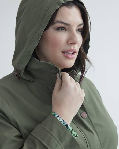 Water-Repellent Hooded Jacket