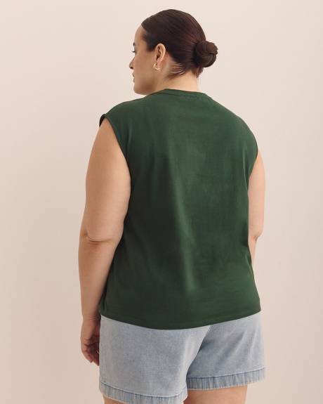 Camisole avec fleur en 3D