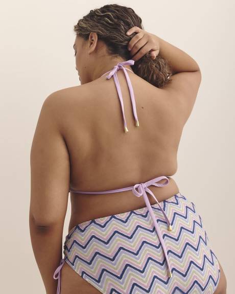 Multicolour Mesh Triangle Bikini Top