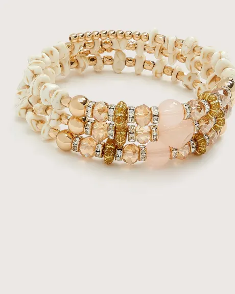 Bracelet spirale avec pierres décoratives - Addition Elle