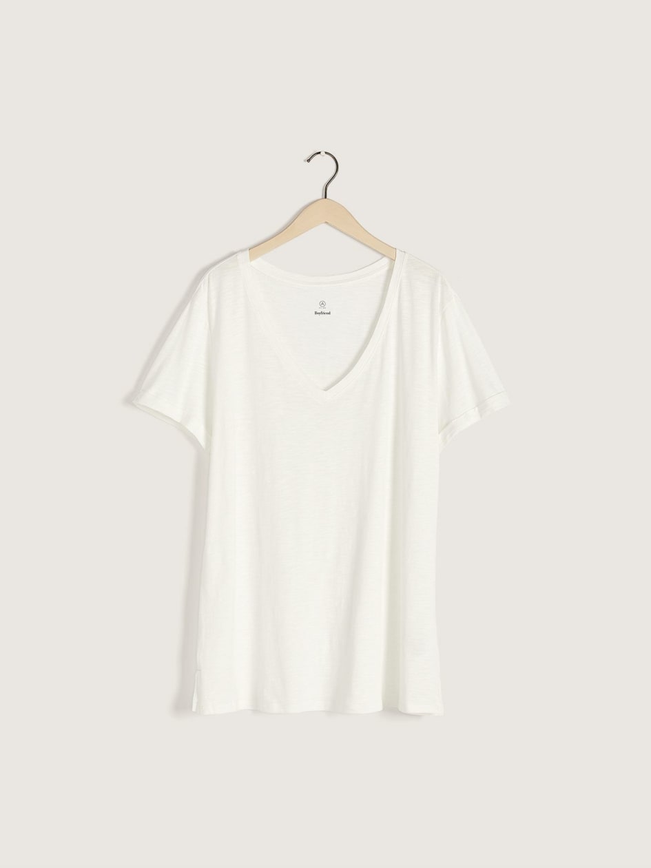 Boyfriend V-Neck T-Shirt - Addition Elle