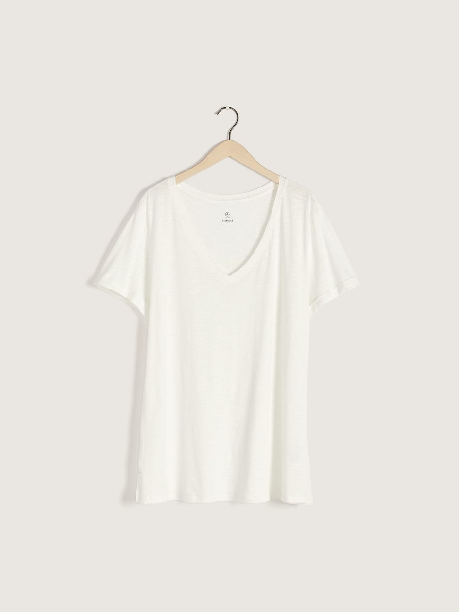 T-shirt boyfriend col V - Addition Elle