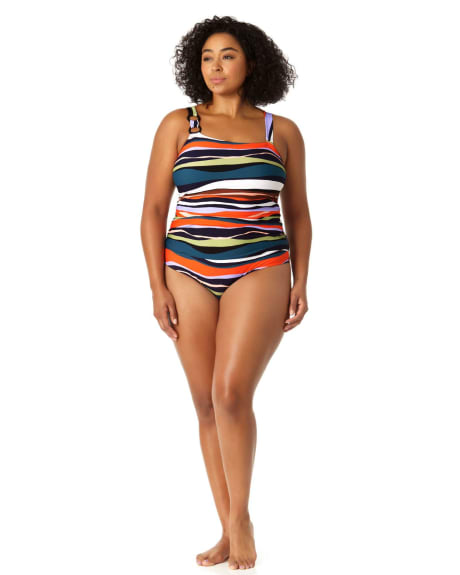 Printed Asymmetrical One-Piece Swimsuit - Anne Cole