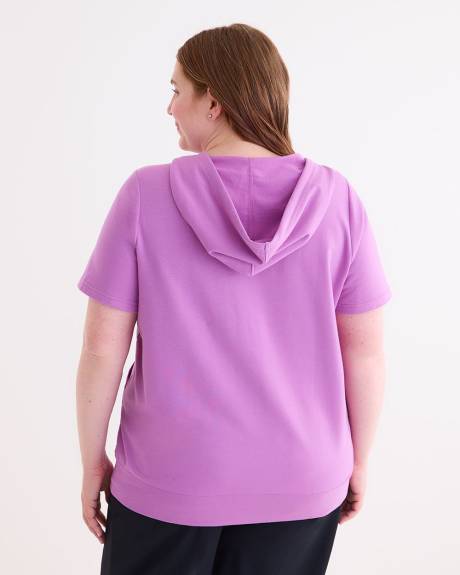 Veste à manches courtes à fermeture éclair en tricot français - Active Zone