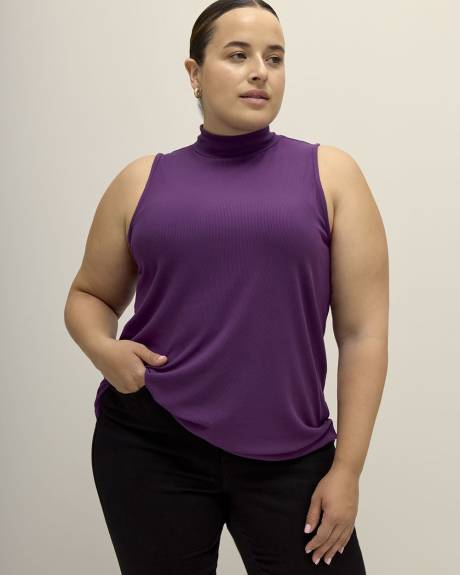 Camisole en tricot côtelé avec col montant, coupe moderne - Essentiels PENN.