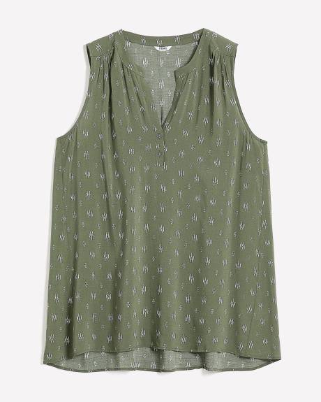 Sleeveless Challis Tunic