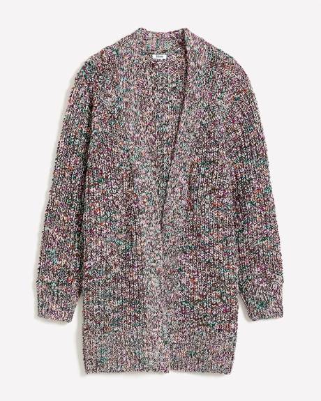 Open-Front Tunic Cardigan